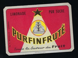 Ancienne étiquette  Limonade  Purfinfruité  E Noyelle Cambrai Nord - Lemonades & Sodas