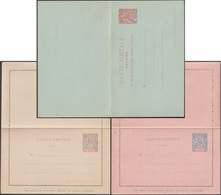 SPM - Saint Pierre Et Miquelon 1900 1901, 3 Entiers Postaux, Carte Avec Réponse Payée, 2 Cartes-lettres (CP 7, CL 8, 9) - Postal Stationery