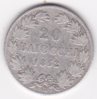 20 Baiocchi 1862 An. XVII, Zecca Di Roma, Pie IX / Pio IX , Argent - Vatican