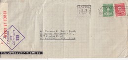 LETTRE. AUSTRALIA. WWII. 1941. BANDE CENSURE. SYDNEY POUR SAN FRACISCO CALIFORNIE. USA - Cartas & Documentos