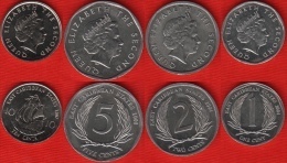 East Caribbean States Set Of 4 Coins: 1 - 10 Cents 2004-2008 UNC - Caraibi Orientali (Stati Dei)