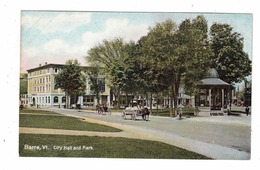 BARRE, Vermont, USA, City Hall & Park, Pre-1920 Leighton Postcard - Barre