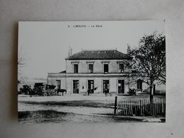 PHOTO Repro De CPA - Gare - La Gare De Limours - Treinen