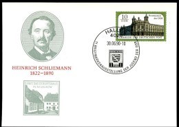 DDR PP21 B1/001 Privat-Postkarte HEINRICH SCHLIEMANN Sost. 30.06.1990 NGK 7,00 € - Privatpostkarten - Gebraucht