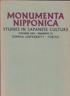 Monumenta Nipponica. Volume XXII. Numbers 1-2. - Asie