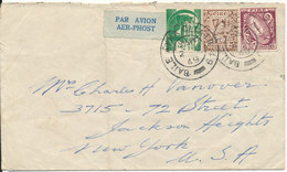 Ireland Cover Sent Air Mail To USA 2-5-1949 (the Cover Is Bended) - Brieven En Documenten