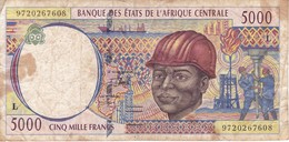 BILLETE DE GABON DE 5000 FRANCS DEL AÑO 1994  (BANKNOTE) PETROLEO (LETRA L) - Gabon