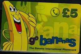 UNITED KINGDOM 2000 INTERNATIONALS PHONECARD BANANAS USED VF!! - Emissions Entreprises