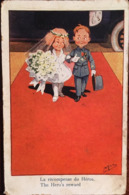 Cpa, Illustrateur Signée, Mac Mahon, "la Récompense Du Héros" "the Hero's Reward",Militaria,Humour,Couple, Mariage, 1917 - Mac Mahon