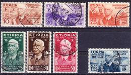 Etiopia Italiana 1936 Complete Set Mi 1-7, Sassone 1-7 Used O - Ethiopië