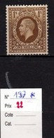 Effigie Sur Fond Plein Georges V Timbre Neuf** N° 197 COTE 22 EUROS - Unused Stamps