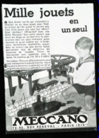 Publicité MECCANO - QUAI DE NAVIRE En Jeux De Construction - Coupure De Presse (illustration) De 1933 - Meccano