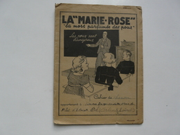 VIEUX PAPIERS - PROTEGE CAHIER ET CAHIER DE CHANSONS : La "MARIE-ROSE" - La Mort Parfumée Des Poux - Kids