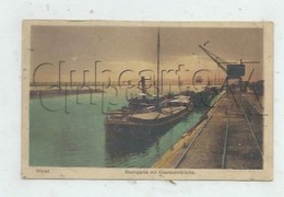 Wesel (Allemagne; Rhénanie-Nord-Westphalie) :  Lastkahnladen Im Hafen Und Eisenbahnbrücke Im 1920 PF. - Wesel