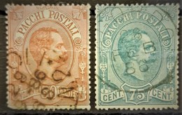 ITALIA / ITALY 1884/86 - Canceled - Sc# Q3, Q4 - Pacchi Postali - 50c 75c - Colis-postaux