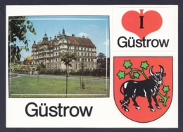 Güstrow - Schloss Güstrow - Aufkleber-Karte - Guestrow