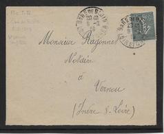 France N°130 Sur Lettre - TB - 1903-60 Semeuse Lignée