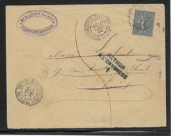 France N°130 Sur Lettre  - TB - 1903-60 Semeuse Lignée