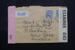 IRLANDE - Enveloppe De Cathair Na Mart Pour New York En 1943 Avec Contrôle Postal, Affranchissement Plaisant - L 59138 - Cartas & Documentos