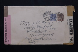 IRLANDE - Enveloppe De Cathair Na Mart Pour New York En 1943 Avec Contrôles Postaux, Affranchissement Plaisant - L 59147 - Lettres & Documents