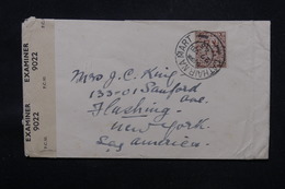 IRLANDE - Enveloppe De Cathair An Mart Pour New York En 1943 Avec Contrôle Postal - L 59180 - Covers & Documents