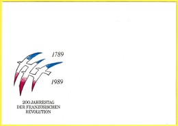Enveloppe Illustrée - 200. Jahrestag Der Französischen Revolution Bicentenaire De La Révoulution Française - RDA 1990 - Enveloppes Privées - Neuves