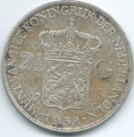 Netherlands - Wilhelmina - 1932 - 2½ Gulden - KM165 - 2 1/2 Gulden