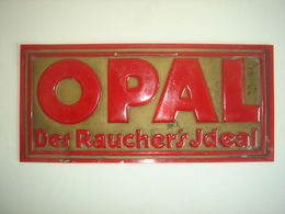 OPAL Antigua Placa Publicitaria PUBLICIDAD TABACO Años 60 OPAL Des Raucher's Ideal - Objets Publicitaires