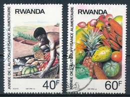 °°° RWANDA - Y&T N°1235/36 - 1987 °°° - Gebruikt