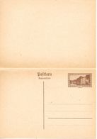 Entier, Carte Postale Avec Réponse 40c Brun  Sarre (1927), Neuve - Entiers Postaux