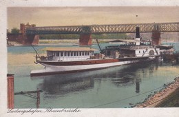 ALLEMAGNE . LUDWIGSHAFEN  RHEINBRÜCKE  Bateau "Rotterdam " Beau  Plan - Ludwigshafen