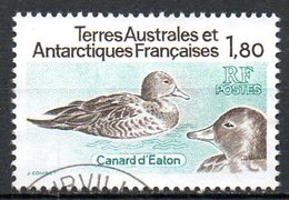 TAAF. N°98 Oblitéré De 1982. Canard D'Eaton. - Antarktischen Tierwelt