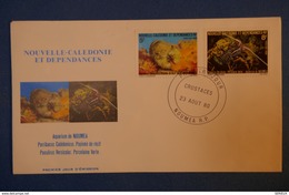 401 NOUVELLE CALEDONIE BELLE LETTRE 1980 CRUSTACéS AQUARIUM NOUMEA + AFFRANCHISSEMENT PLAISANT - Cartas & Documentos