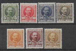 DANEMARK - YVERT N° 55/61 ** MNH (INFIME ADHERENCE SUR 61) - COTE = 427.5 EUR. - Nuovi