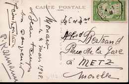 CACHET 1938 CONVOYEUR VINTIMILLE NICE SUR  CP  MONACO N° 122     VOIR 2 SCANS - Lettres & Documents