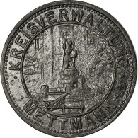 Monnaie, Allemagne, Kriegsgeld, Mettmann, 10 Pfennig, 1917, TTB, Zinc - Notgeld