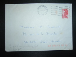 LETTRE TP LIBERTE 2,10 OBL.MEC.13.12.84 35 RENNES CENTRE DE TRI. + TRI INDEXATION BARRES ROSES Marque à Sec 8A - Cartas & Documentos