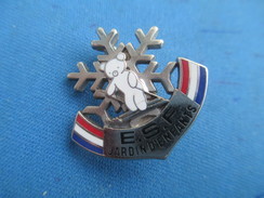 Médaille Sport/ESF/ Ecole Du Ski Française/Flocon Avec Ourson/Jardin D'Enfants/DECAT/Paris/Vers1970-1980 SPO251bis - Wintersport