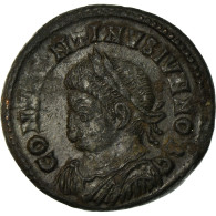 Monnaie, Constantin II, Follis, 323-324, Lyon - Lugdunum, TTB, Bronze, RIC:221 - The End Of Empire (363 AD To 476 AD)