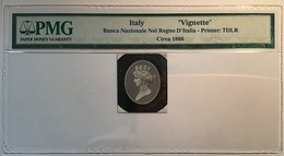 Banca Nazionale Nel Regno D‘ Italia 1866 RARE Thomas De La Rue Vignette Die Proof(Italy PMG Banknote Saggio Prove - Otros & Sin Clasificación