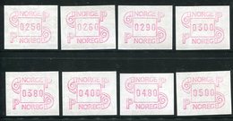 NORWAY 1986 Numeral In Frame., Eight Values  MNH / **.  Michel 3 - Vignette [ATM]