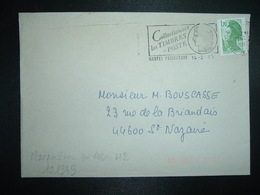 LETTRE TP LIBERTE 1,70 OBL.MEC.14-2 1985 44 NANTES PREFECTURE + TRI INDEXATION BARRES ROSES Marque à Sec H2 - Cartas & Documentos