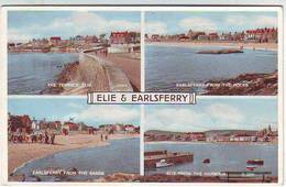 ELIE & EARLSFERRY . THE TERRACE ELIE . FROM THE ROCKS EARLSFERRY . FROM THE SANDS . HARBOUR - Fife