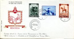 14154287 Belgium 19540217 Bx Roi Albert 1er Fdc Cob938-40 - 1951-1960
