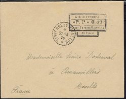 St.Pierre Et Miquelon - 1926 - Enveloppe Pour Amanvillers - Oblitération P.P. 0.30 Port Payé Car Manque De Figurines.TB. - Covers & Documents