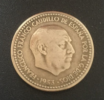$$ESP1000 - Francisco Franco - 1 Peseta Coin - Spain - 1953 - 1 Peseta