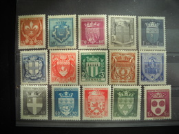 1329 FRANCE  BLASONS Neuf SG 527.528.529.531.532.533.534.535.536.553.554.555.556.557.558.559.560.561.562.563.564 - Otros & Sin Clasificación