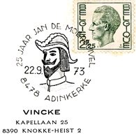 Thema "militaires - Cachet Spécial "Moerduivel" Adinkerke 22-9-1973 - Herdenkingsdocumenten