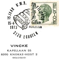 Thema "cloches" Cachet Spécial Schoten 15-4-1973 - Herdenkingsdocumenten