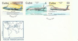 CUBA,  SOBRE  CONMEMORATIVO  AEREO  AÑO  1988 - Brieven En Documenten